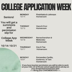 College App Week Dates